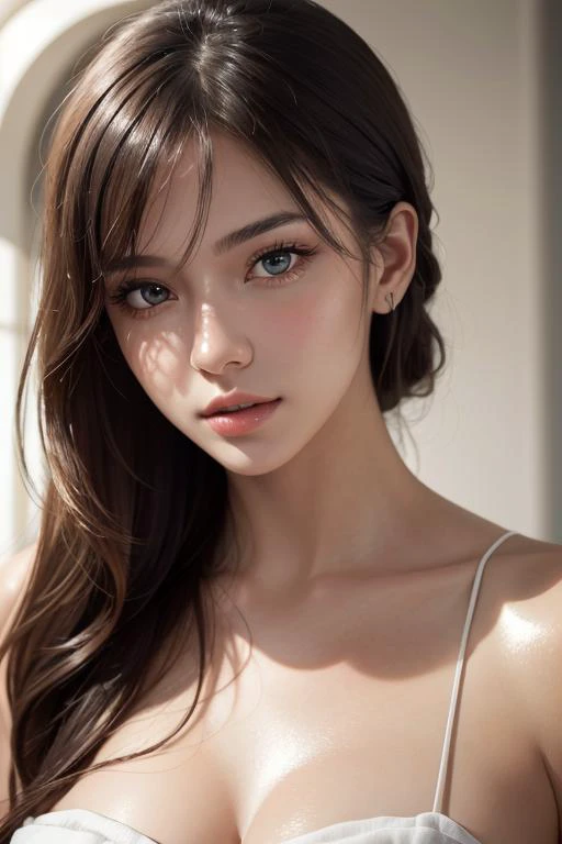 1girl, (close up:1.2), oblique angle, canted angle, (best quality, masterpiece, illustration, photorealistic, photo-realistic), (realistic:1.4), RAW photo, ultra-detailed, CG, unity, 8k wallpaper,16k wallpaper, extremely detailed CG, extremely detailed, an extremely delicate and beautiful, extremely detailed, Amazing, finely detail, official art, High quality texture, incredibly absurdres, highres, huge filesize, highres, look at viewer, (beautiful detailed girl), 20 years old girl, (glossy shiny skin, beautiful skin, fair skin, white skin, realistic_skin), perfect face, detailed beautiful face, glossy lips,
