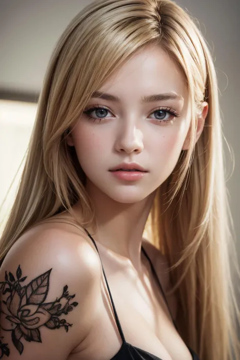 1girl, (close up:1.2), oblique angle, canted angle, (best quality, masterpiece, illustration, photorealistic, photo-realistic), (realistic:1.4), RAW photo, ultra-detailed, CG, unity, 8k wallpaper,16k wallpaper, extremely detailed CG, extremely detailed, an extremely delicate and beautiful, extremely detailed, Amazing, finely detail, official art, High quality texture, incredibly absurdres, highres, huge filesize, highres, look at viewer, (young:1.4), (beautiful detailed girl), 18 years old girl, blonde hair, (glossy shiny skin, beautiful skin, fair skin, white skin, realistic_skin), perfect face, detailed beautiful face, glossy lips,