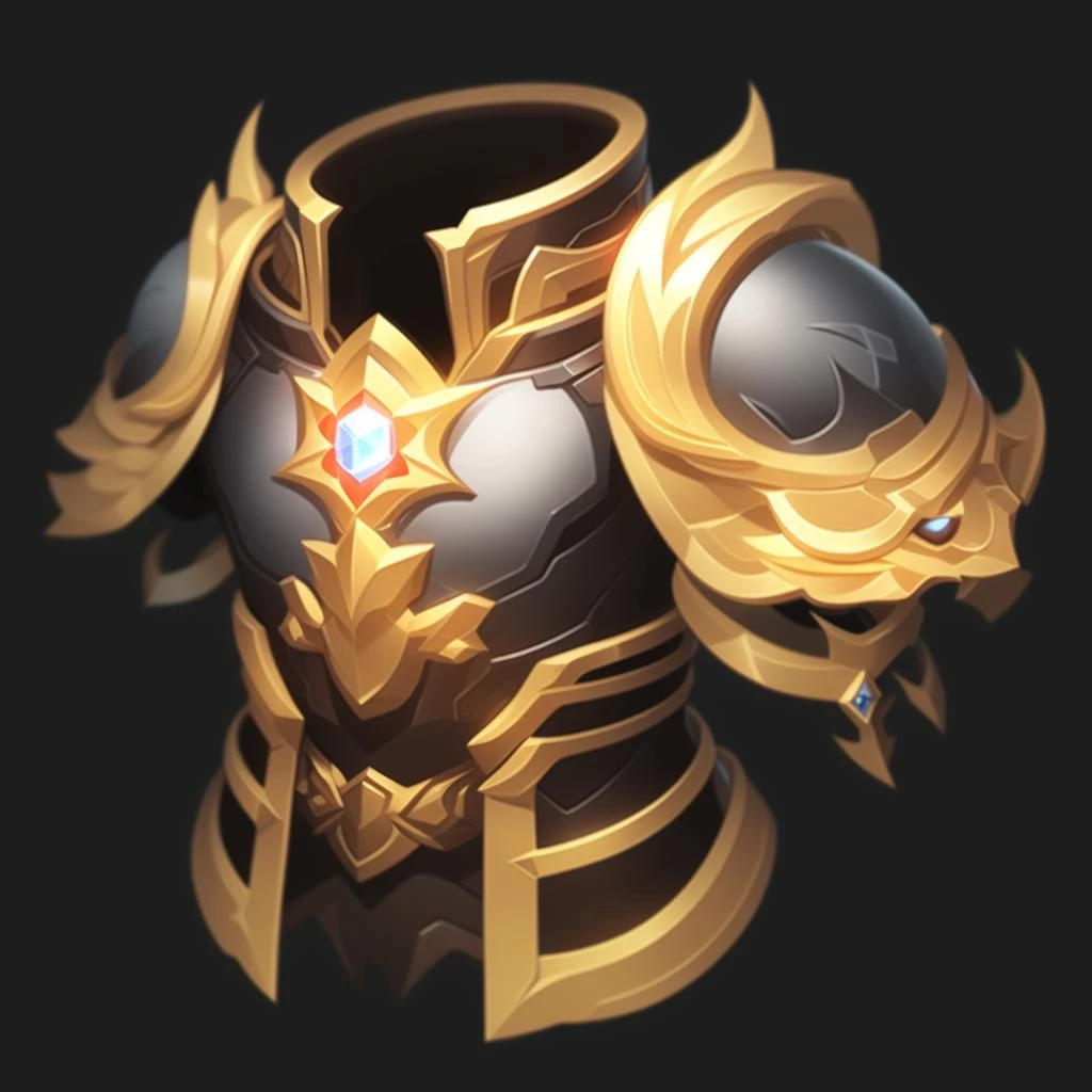 game icon institute, game icon, armor, (black background), <lora:game icon institute_kuijia_v1-000018:0.9>