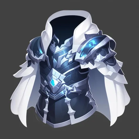 game icon institute, game icon, armor, cape, full armor, white,(black background), <lora:game icon institute_kuijia_v1-000018:0.9>