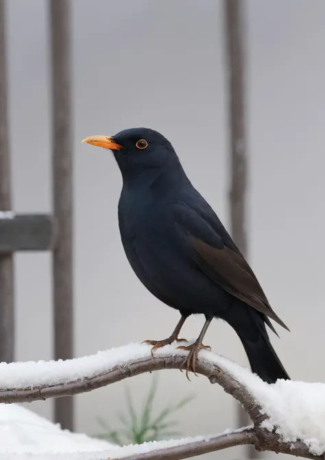 <lora:eurasian blackbird SDXL-000002:1>
eurasian blackbird,turdus merula,best quality, high quality, highres, masterpiece,bird, winter,snow,city,park,
