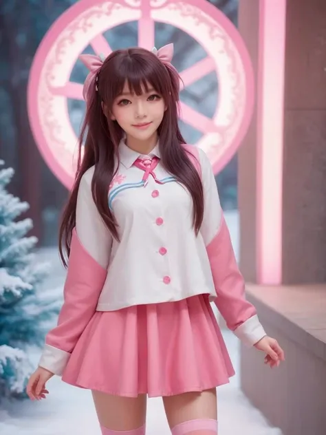 pink,pink world,best quality,masterpiece,ray tracing, global illumination, solo, pink science fiction,pink magi the labyrinth of magic, symmetry, facing viewer, lucia, (light smile:0.5), looking at viewer, long hair, (((bangs))), depth of field, bioluminescence, 25-year-old girl,full body,pink winter uniform,pink high heels,pink thighhighs, no nipples, cinemagraph,
<lora:SDXL lucia 000001:0.8>
<lora:SDXL metal 触å metal:0.5>,metal,