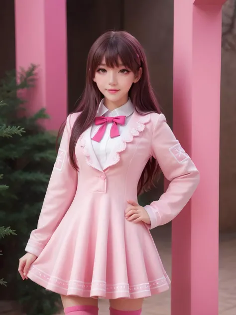 pink,pink world,best quality,masterpiece,ray tracing, global illumination, solo, pink science fiction,pink magi the labyrinth of magic, symmetry, facing viewer, lucia, (light smile:0.5), looking at viewer, long hair, (((bangs))), depth of field, bioluminescence, 25-year-old girl,full body,pink winter uniform,pink high heels,pink thighhighs, no nipples, cinemagraph,
<lora:SDXL lucia 000001:0.8>
<lora:SDXL metal 触å metal:0.5>,metal,