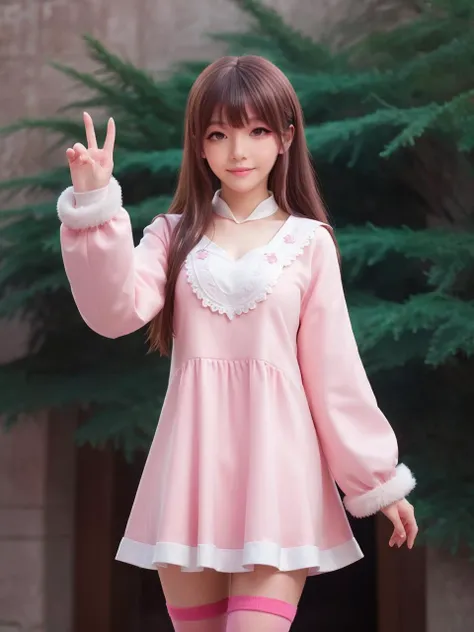 pink,pink world,best quality,masterpiece,ray tracing, global illumination, solo, pink science fiction,pink magi the labyrinth of magic, symmetry, facing viewer, lucia, (light smile:0.5), looking at viewer, long hair, (((bangs))), depth of field, bioluminescence, 25-year-old girl,full body,pink winter uniform,pink high heels,pink thighhighs, no nipples, cinemagraph, 
 <lora:SDXL lucia 000001:0.8>  
 <lora:SDXL metal è§¦å metal:0.5>,metal,