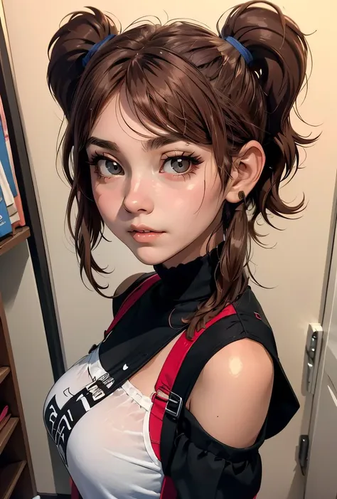 (masterpiece, best quality), 1girl,  <lora:Bethany_TheBindingOfIsaac:0.8> bethanyTBOI, 1girl, brown hair, twintails, black eyes