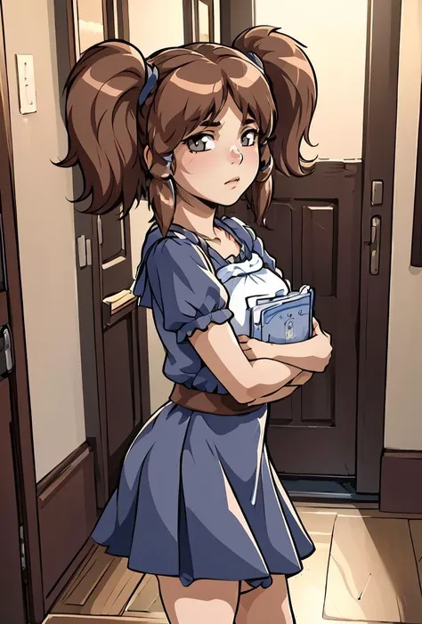 (masterpiece, best quality), 1girl,  <lora:Bethany_TheBindingOfIsaac:0.8> bethanyTBOI, 1girl, brown hair, twintails, black eyes