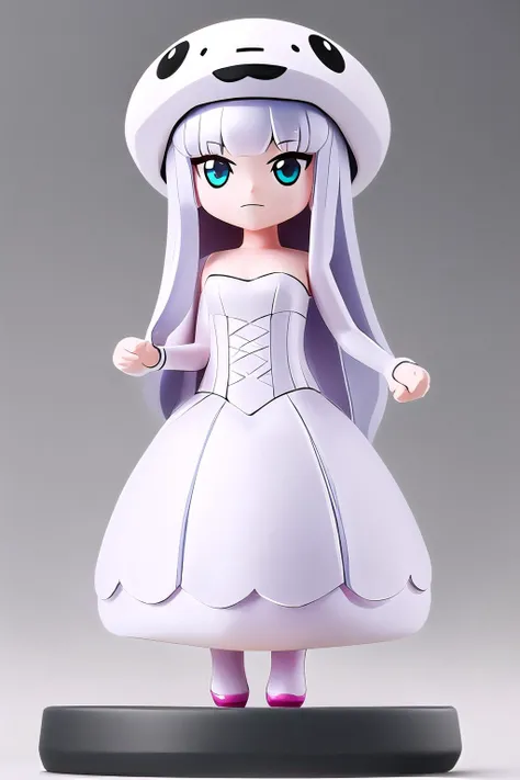 Highly detailed, High Quality, Masterpiece, beautiful, Amiibo, full body, <lora:Amiibo-06:0.8>, 1girl, Ghast-chan, dress, white dress, <lora:Char_Meme_Ghastchan:0.8>, chibi
