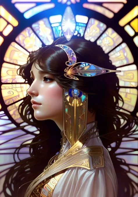 water, refraction, reflections, mirrors, prisms, sunlight, glowing lights!! intricate elegant, highly detailed, digital painting, artstation, concept art, smooth, sharp focus, illustration, art by ( ( ( ( artgerm ) ) ) ) and ( greg rutkowski )! and ( ( ( alphonse mucha ) ) ), eyes reflecting into eyes reflecting to infinity