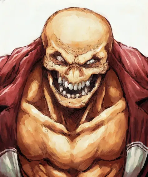 anatomy , clenched teeth, from above, by k-suwabe