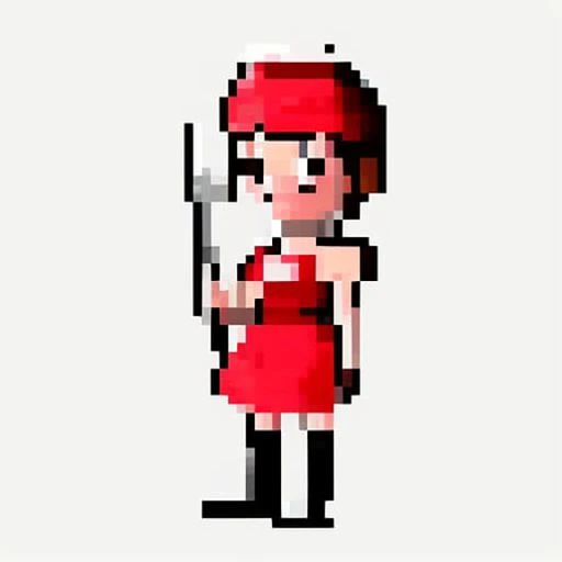 pixelsprite, 16bit-scene, princess chibi sprite, symmetry, game asset, 16-bit, transparent background