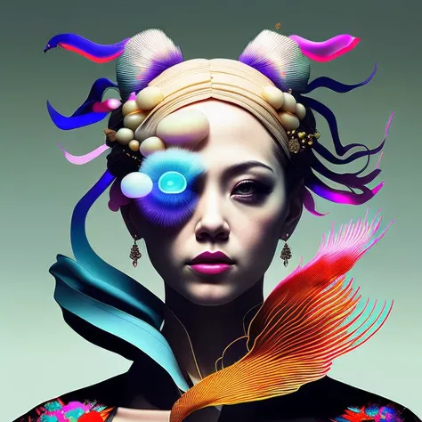 mdjrny-v4 style, goddess close - up profile portrait with ram skull. beautiful intricately detailed japanese crow kitsune mask and clasical japanese kimono. betta fish, jellyfish phoenix, bio luminescent, plasma, ice, water, wind, creature, artwork by tooth wu and wlop and beeple and greg rutkowski , mdjrny-v4 style
Steps: 50, Sampler: DPM++ SDE Karras, CFG scale: 7, Seed: 3525670812, Size: 768x768, Model hash: 78490dd3b8, Model: fking_civitai_v1.001_fking_civitai_v2023_02_22
Template: mdjrny-v4 style, goddess close - up profile portrait with ram skull. beautiful intricately detailed japanese crow kitsune mask and clasical japanese kimono. betta fish, jellyfish phoenix, bio luminescent, plasma, ice, water, wind, creature, artwork by tooth wu and wlop and beeple and greg rutkowski , mdjrny-v4 style