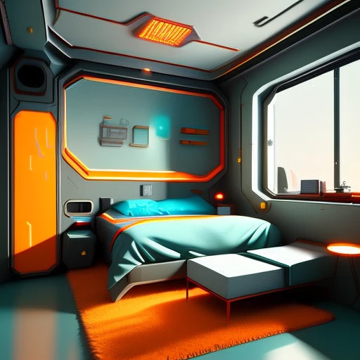 a gorgeous sci - fi bedroom matte painting by john harris, sparth and greg rutkowski, sharp edges, tiffany blue, grey orange, white and golden, sci - fi bedroom in a space base, outside the windows a future city skyline, light effect, ultra clear detailed, 3 d, octane render, 8 k, by s6yx
Steps: 32, Sampler: Euler a, CFG scale: 6.0, Seed: 286136991, Size: 512x512, Model hash: 78490dd3b8, Model: fking_civitai_v1.001_fking_civitai_v2023_02_22