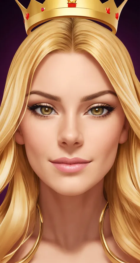 sassy style, ([Catherine Zeta-Jones|lana rhoades|p!nk]:0.9) face, , 
[cartoon, drawing, anime :realistic, real life, hyper realistic:0.35],naked,
, symmetrical face, , fit, otherworldly,
golden hair decorated with a simple crown, rendered in maya, create a compassionate,
best quality, , detailed,