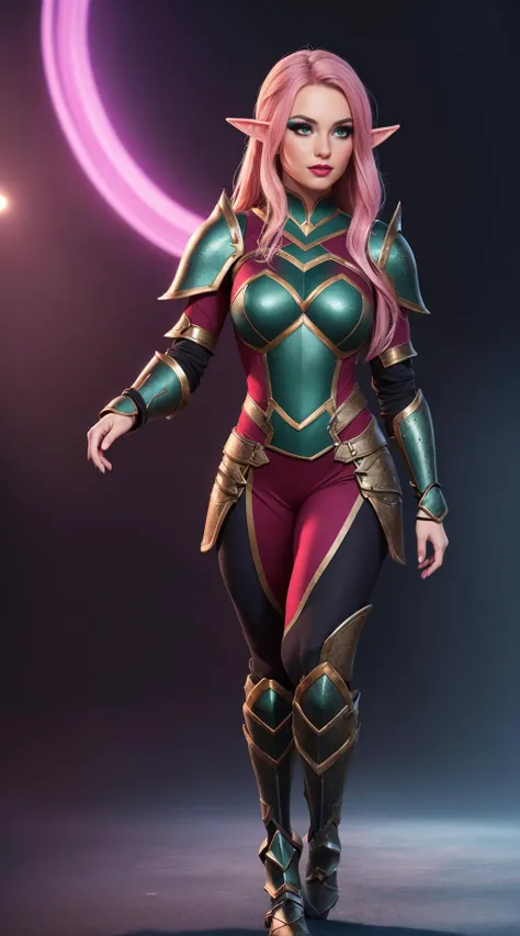 [cartoon, vector art, anime :realistic, real life, hyper realistic:0.75], full body view, 1girl, ultra detailed, makeup, armor, ashen pink hair, hairstyle , long hair, realistic eyes, green eyes, elf, lips, makeup, fantasy, elf small ears, erotic, ([Keira Knightley|Rachel Weisz|person]:0.8), sharp focus, perfect composition, concept art, 8k, studio photo, ethereal colors background, volumetric lighting, light studio, vibrant, big breasts, 1girl, ultra detailed, makeup, armor, ashen pink hair, hairstyle , long hair, realistic eyes, green eyes, lips, makeup, full body view,