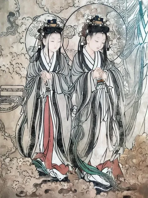 full-body,1girl, ribbon, prayer-beads, Hanfu, cloudy, sky, pneumatic, solo
<lora:qinglongsi-2.0:1.0>
ultra-fine painting, chinese monochrome ink,
