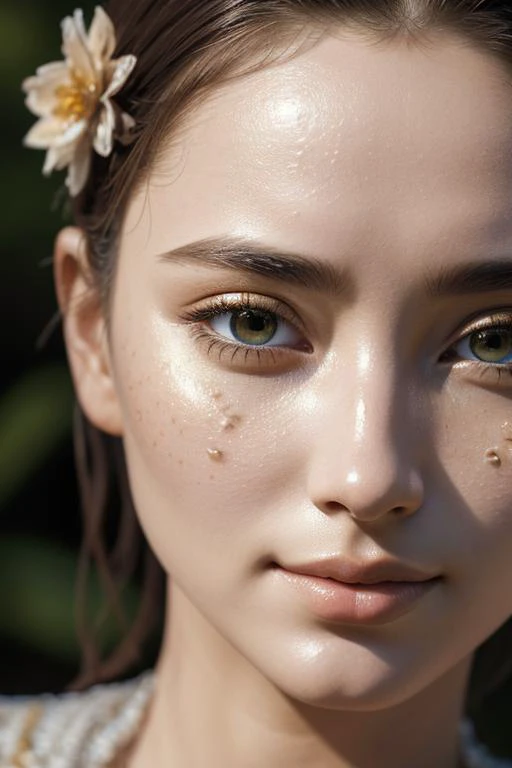 epiCRealism EyeDetail fcDetailPortrait  fFaceDetail  OverallDetail SkinHairDetail close-up. diamond girl statue, I'm a masterpiece, hyper-detailed, intricate detail, fantasy, layered, crafted from ancient stone, muted colors, digital illustration, close to perfection, dynamic, highly detailed, golden ratio, intricate, epic, highly detailed, vibrant, staged cinematic Rendering characters, super high quality model, high quality, super detailed, volumetric sunburst lighting, tropical forest in the background, hyper realistic illustration, intricate, elegant, highly detailed, octane rendering