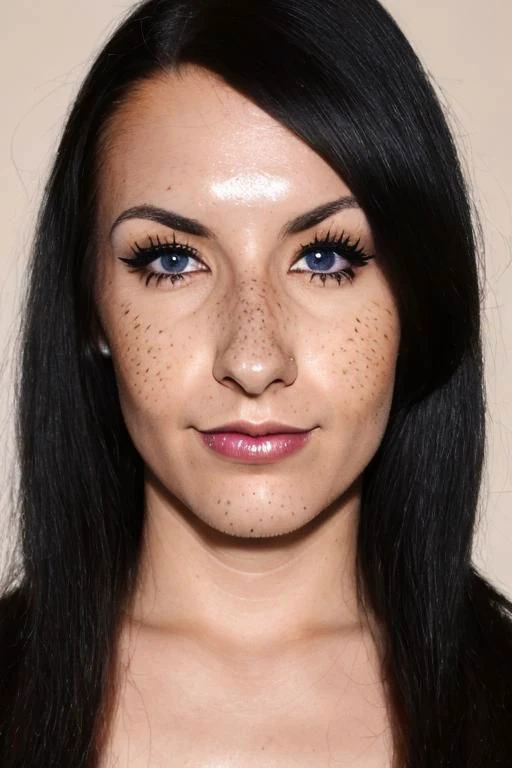 close-up shot, woman, gothic make-up, detailed skin, light freckles, shallow depth of field, OverallDetail <lora:more_details:0.3> , shiny, shiny hair, shiny skin, shiny clothes, <lora:Ivette:1>