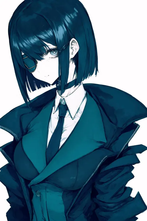 masterpiece, best quality,1girl, monochrome, solo, eyepatch, himeno \(chainsaw man\), short hair, simple background, greyscale, white background, looking at viewer, necktie, collared shirt, formal, suit, shirt, black necktie, black hair, bangs, jacket, black jacket
////////// <lora:rt1cmn:0.8> <lora:Super_Futa:1> <lora:cutesexyrobutts-000217:0.8>, <lora:ç»ä¸½çå
å½±:0.2>,<lora:add_detail:0.35>, <lora:adaptedmodel:0.35>
