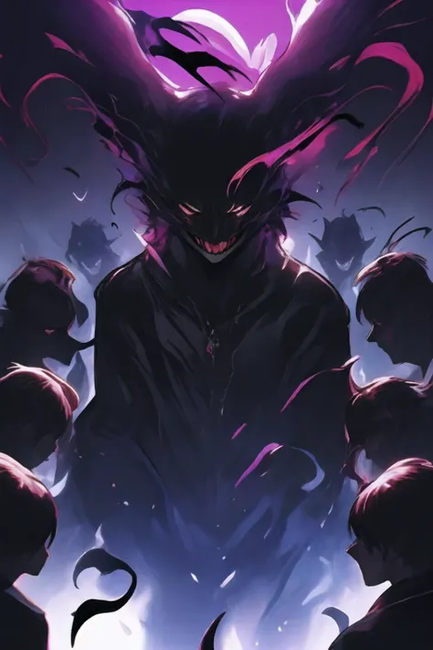 <lora:graffiti-halloween_v1_base:0.65>,
a demonic,graffiti,surrounded by imps,