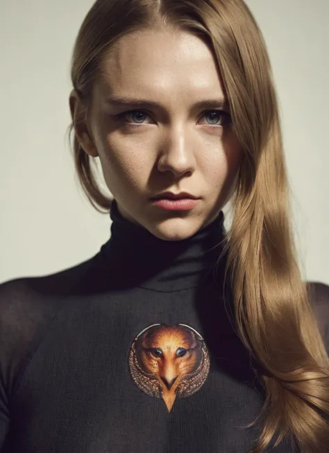 A stunning intricate full color portrait of (sks woman:1),wearing a black turtleneck, epic character composition, by ilya kuvshinov, alessio albi, nina masic, sharp focus, natural lighting, subsurface scattering, f2, 35mm, film grain, <lora:locon_maja_v1_from_v1_64_32:1.3>