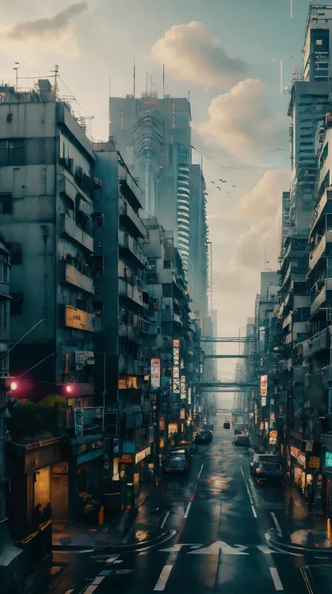 <lora:C7b3rp0nkStyle:1>RAW Photo of street, cyberpunk style, sci-fi, (Masterpiece:1.3) (best quality:1.2) (high quality:1.1)