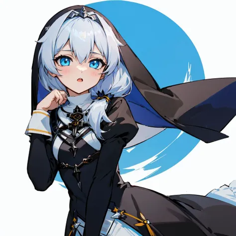 (masterpiece:1.2), (best quality:1.3), valkyrie_pledge, 1girl, flat_chest, black_dress, nun, <lora:valkyrie_pledge_v5-000010:1>