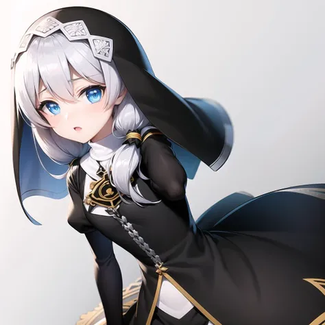 (masterpiece:1.2), (best quality:1.3), valkyrie_pledge, 1girl, flat_chest, black_dress, nun, black veil, <lora:valkyrie_pledge_v5-000010:1>