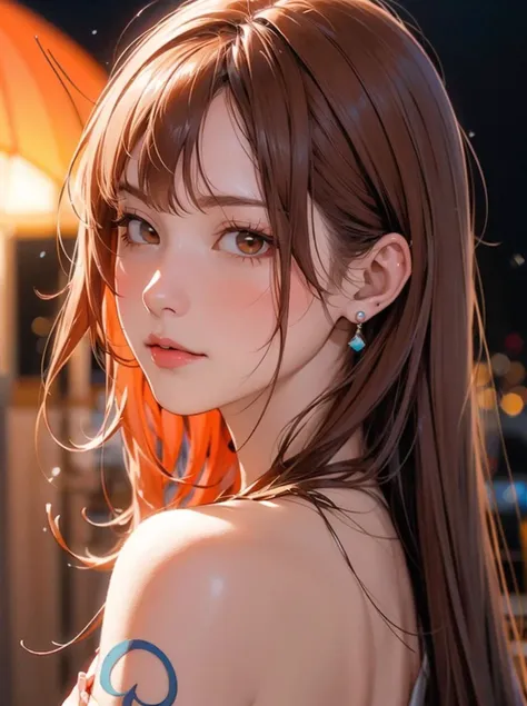 fantasy anime, , depth of field, Masterpiece, intricate, hyper detailed, , bokeh, high resolution, sharp detail, best quality,
, depth of field, 1girl, orange hair, (red:0.82) colored inner hair red, , looking at viewer,
hair ornament, , dynamic pose, earrings, neon in station, night,
<lora:FilmVelvia3:0.1> <lora:picxer_real:0.2>
<lora:nami-10:0.6> nami, long hair, tattoo