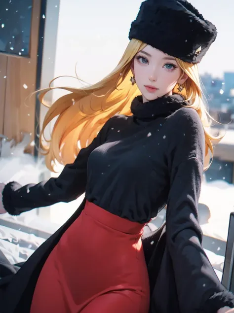 fantasy anime, , depth of field, Masterpiece, intricate, hyper detailed, , bokeh, high resolution, sharp detail, best quality,
closeup portrait, depth of field, 1girl, blonde hair, <lora:colored inner hair:0.8>, (red:0.82) colored inner hair red, , looking at viewer,
hair ornament, , dynamic pose, , , , earrings, , in her room,
<lora:maetel:0.4> maetel, long hair, blonde hair, fur trim, black headwear, fur hat, dress, skirt,
<lora:japanese_actress_mix-V5:0.2>, <lora:age_slider_v6:0.5> <lora:GoodHands-beta2:1>
<lora:FilmVelvia3:0.1> <lora:picxer_real:0.2> <lora:night-r:0.5> night