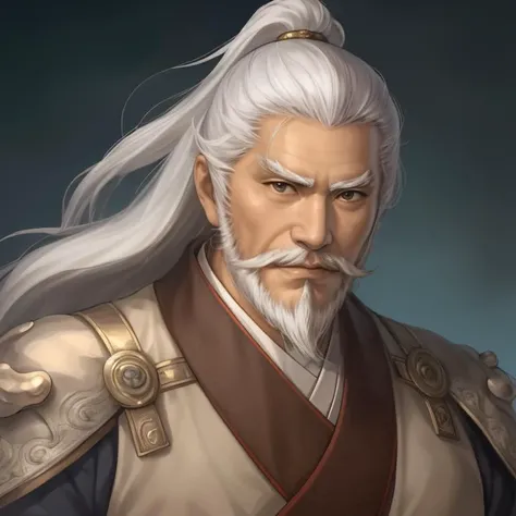 1man, sgz11, best quality, masterpiece, realistic, <lora:sgz11_v2:0.8>, white beard, white hair