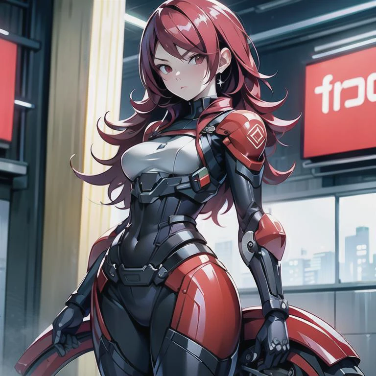 (masterpiece), 1girl, mitsuru kirijo, motorcycle, graffiti on wall, looking at camera, cybersuit <lora:nijiarmor_anime_v2:1> <lora:lora:1>