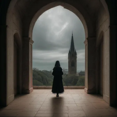 <lora:ARWBedroomGothic:1> gothic, bedroomgothic ,black clouds