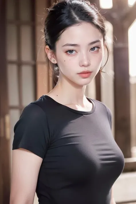 dressed, (photo realistic:1.4), (hyper realistic:1.4), (realistic:1.3),
(smoother lighting:1.05), (increase cinematic lighting quality:0.9), 32K,
1girl,20yo girl, realistic lighting, backlighting, light on face, ray trace, (brightening light:1.2), (Increase quality:1.4),
(best quality real texture skin:1.4), finely detailed eyes, finely detailed face, finely quality eyes,
(tired and sleepy and satisfied), face closeup, t-shirts,close-up,
(Increase body line mood:1.1), (Increase skin texture beauty:1.1)
<lora:sd-No.179-000014:0.55>