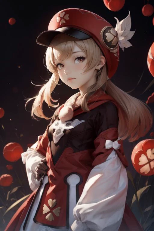 masterpiece, best quality,1girl , ,klee \(genshin impact\), red hat,red theme, <lora:klee:1>