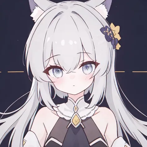 masterpiece, best quality,masterpiece, best quality, qiu,impasto,masterpiece, best quality,1girl, <lora:qiu v4:0.6> <lora:azusa:0.7>,azusa \(blue archive\), cat_pose,grey hair, light blush, shy, blush,