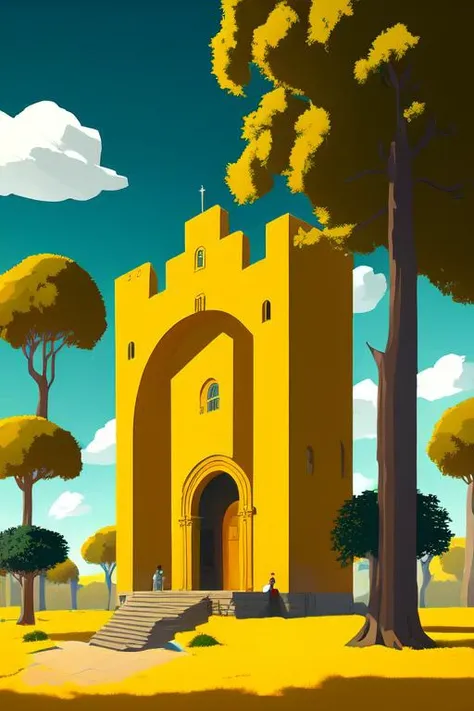 <lora:S1-Monument Valley_DreamLike-000008:0.45>,
(by Phil Noto, by Pixar, by Cory Loftis, by Ed Mell, by Drew Struzan, by Alberto Morrocco),
player 1,Ida,player,Monument Valley,illustration,paradoxical geometry,
water,waterwheel,river,dome,dim blue dome,building,yellow building,
corridor,yellow corridor,botton,tree,tall tree,orange tree,
grass,yellow grass,door,light yellow background, botton,yellow botton,
sharp focus, (HDR), (8k), (gigapixel), ((masterpiece))