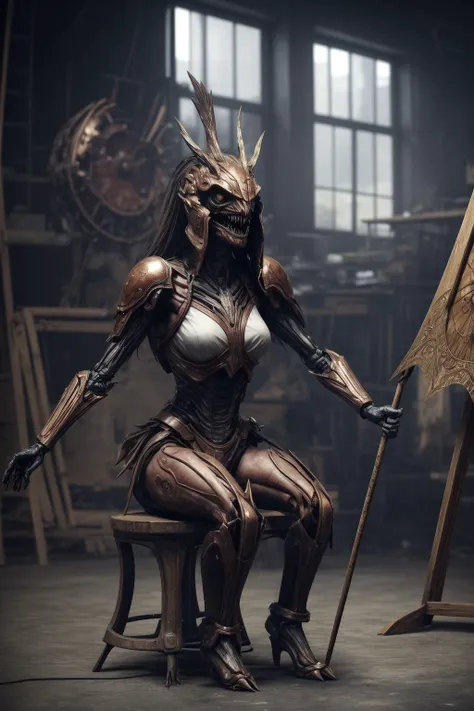 1girl, standard-bearer, in a workshop , __2023-06-21_14-29-31/sitting __ transforms, change into a themartiantourist/mod_monster,
<lora:add_detail:1>