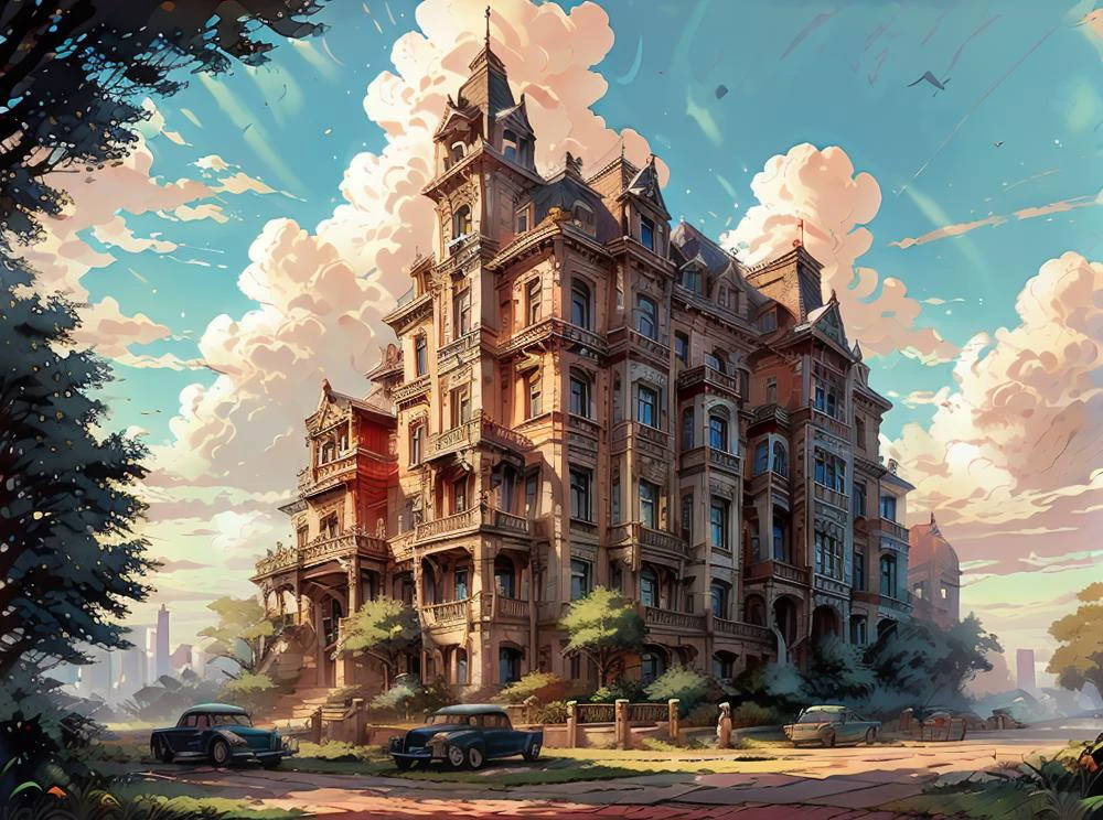 (masterpiece:1.3), (best quality:1.2), chiaroscuro, Unreal Engine, CGI render, Hyperdetailed, vivid colors, modern era photograph, ultra high quality model, 8k Ultra HD, perfect composition, beautiful detailed intricate insanely detailed octane render, soft natural volumetric cinematic perfect light, perfect depth of field shot, ray tracing, photometry, beautiful, metallic deep colors, subsurface scattering, ultra realistic, (photorealism:1.1), 8 k artistic photography, hyperdetailed, absurdly detailed, scenery, city, buildings, idealized American city, busy city center, parks and greenery areas, parks, plazas, modern era photograph, skyscrapers, art deco, monumental architecture,
(uploaded and trending on imgur, pixiv, furaffinity, pinterest, e621, inkbunny, tumblr, deviantart, artstation, ),
(in the style of and art by midjourney, greg rutkowski, raphael, Frank Lloyd Wright, James Gurney, Thomas Kinkade, ),
<lora:ArtDecoArchitecture-10:0.85>, <lora:palace_house:0.8>