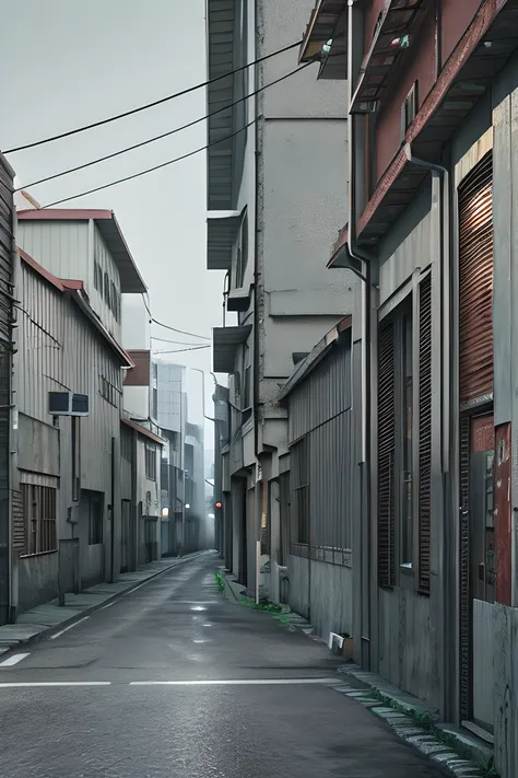 street, background is metal steel building, (soothing tones:1.25), (hdr:1.25), (artstation:1.2), (intricate details:1.14), (hyperrealistic 3d render:1.16), (filmic:0.55)