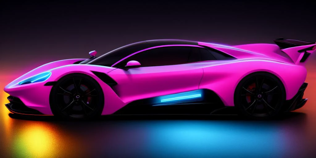 (BEEPLE:1.3) Style Neon Mirage: A photorealistic hypercar, glowing with neon luminescence, tears through a nocturnal cityscape, trailing a wake of liquid light. The fluid, reflecting the car's vibrant neon hues, creates a kaleidoscopic splash against the urban backdrop. This surreal spectacle is crafted using Cinema 4D's fluid simulations at an aperture of f/2.8, ISO 400, and a shutter speed of 1/60 sec. The final image, refined using Gamma Correction and Tone Mapping, presents an intoxicating blend of speed, color, and liquid magic, taking inspiration from the styles of Alex Roman and Beeple.