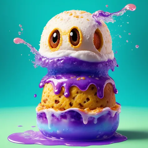 (FOOD_CRIT:1.3):::::::::::::::Photorealistic Anthropomorphic Trompe-l'œil masterpiece(illustration:1.1) of a anthropomorphic photogenic blueberry scone|BREAK|dripping in juice-jelly|BREAK|style of (GOOSEBUMPS ART BY TIM JACOBUS:0.7) // (BEEPLE:1.111) // Houdini3d Octane Render // food_porn // (LIQUID SPLASH:1.333)