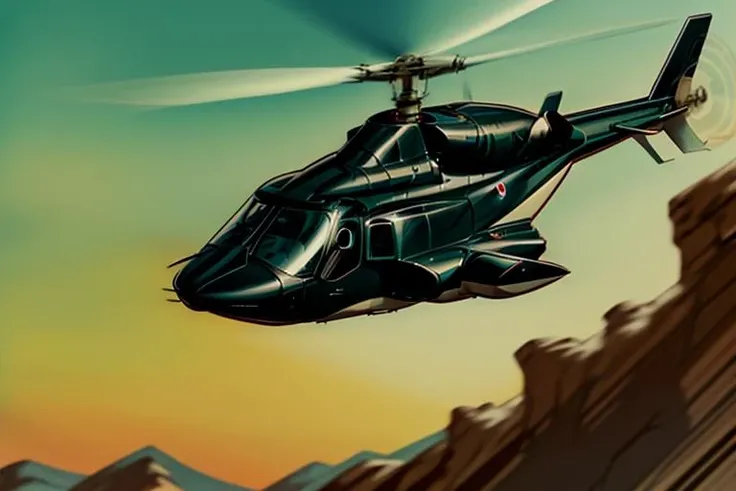 airwolfhelicopter (comic book:1.1) drawing of a helicopter in the style of Elsa Charretier <lora:hjairwolfhelicopter_v21:0.85> <lora:add_detail:1.3>