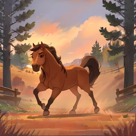 1horse, <lora:spirit2002:0.9>