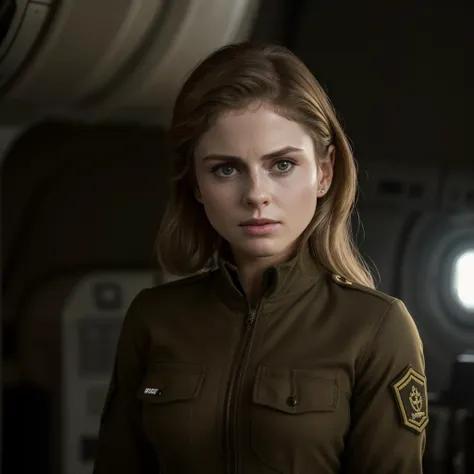 pilot jumpsuit, ((military uniform)), pilot, (full body, ultra-detailed, inperfect skin),standing on a plane, in front of the camera,(masterpiece, best quality, best shadow), high contrast, (best illumination), ((cinematic light)), colorful, hyper detail, dramatic light, intricate details, (1 girl, solo, full body pose, sharp face) , ultra detailed artistic photography, shadows, ultra high definition, 8k, ultra sharp focus, long hair, ultra high quality model, soft lighting, film photography, analogue photography, hyperrealism, spotlight, super resolution, ultra hd, megapixel, Cowboy Shot, Two Shot, Deep Focus, rosemciver, <lyco:RoseMcIver:1.0>