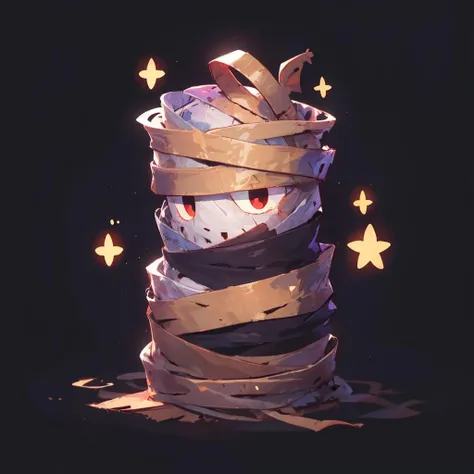 masterpiece,best quality,ultra-detailed,black_background,icon,simple background,<lora:ä¸å£èicon:1>,mummy,