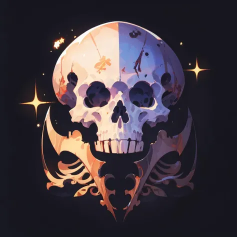 masterpiece,best quality,ultra-detailed,black_background,icon,simple background,<lora:ä¸å£èicon:1>,skeleton,