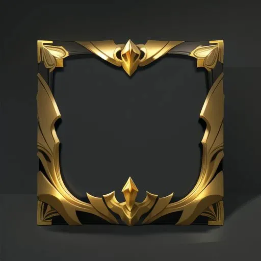 clean black background, 头像框 , (symmetry), (magical fantasy), (absolute symmetry), (top center decoration:0.6), european style, heavy style, honor, golden material, antiquity, class medal structure, gold and silver,