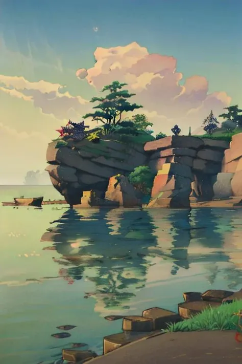 <lora:Ukiyo-e:0.7> Ukiyo-e
<lora:Style NewGenshinLandscapes2 e6:0.8> landscape Inazuma