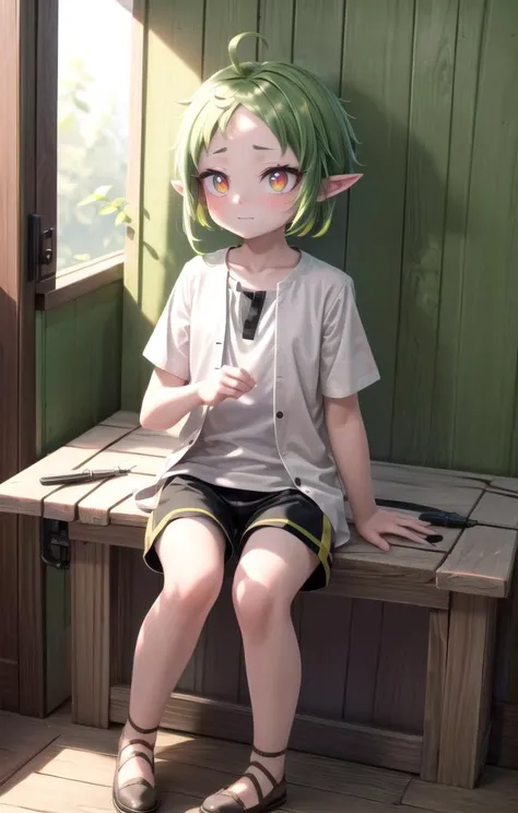 ((masterpiece:1.4,best quality)), 1girl,morning red, dusk, faint smile, short sleeve, (white shirt:1.2), multiple details, multicolored eyes, eyeshadow, forest, warm interior, vivid colors, standing, (full-body shot:1.3), sitting,
<lora:more_details:0.5>, <lora:眼睛双_2:0.5>, <lora:stylized_3dcg_v4-epoch-000012_2:0.1>,
<lora:sylphiette:1>