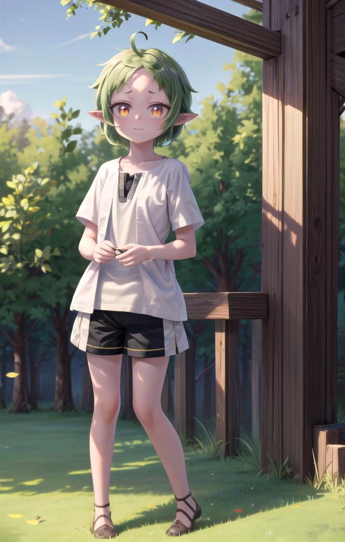 ((masterpiece:1.4,best quality)), 1girl,morning red, dusk, faint smile, short sleeve, (white shirt:1.2), multiple details, multicolored eyes, eyeshadow, forest, warm interior, vivid colors, leaning, (full-body shot:1.3),
<lora:more_details:0.5>, <lora:眼睛双_2:0.5>, <lora:stylized_3dcg_v4-epoch-000012_2:0.1>,
<lora:sylphiette:1>